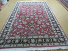 6' X 9' Vintage Handmade Fine India Floral Oriental Silk Accent Wool Rug Carpet - Jewel Rugs