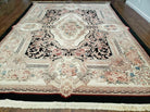 8' 7" X 11' 5" Chinese Handmade Wool Rug Aubusson Savonnerie Silk Accent Beauty - Jewel Rugs