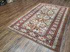 4' 6" X 6' 8" Antique Handmade Seychor Perpedil Caucasian Wool Rug Colorful - Jewel Rugs