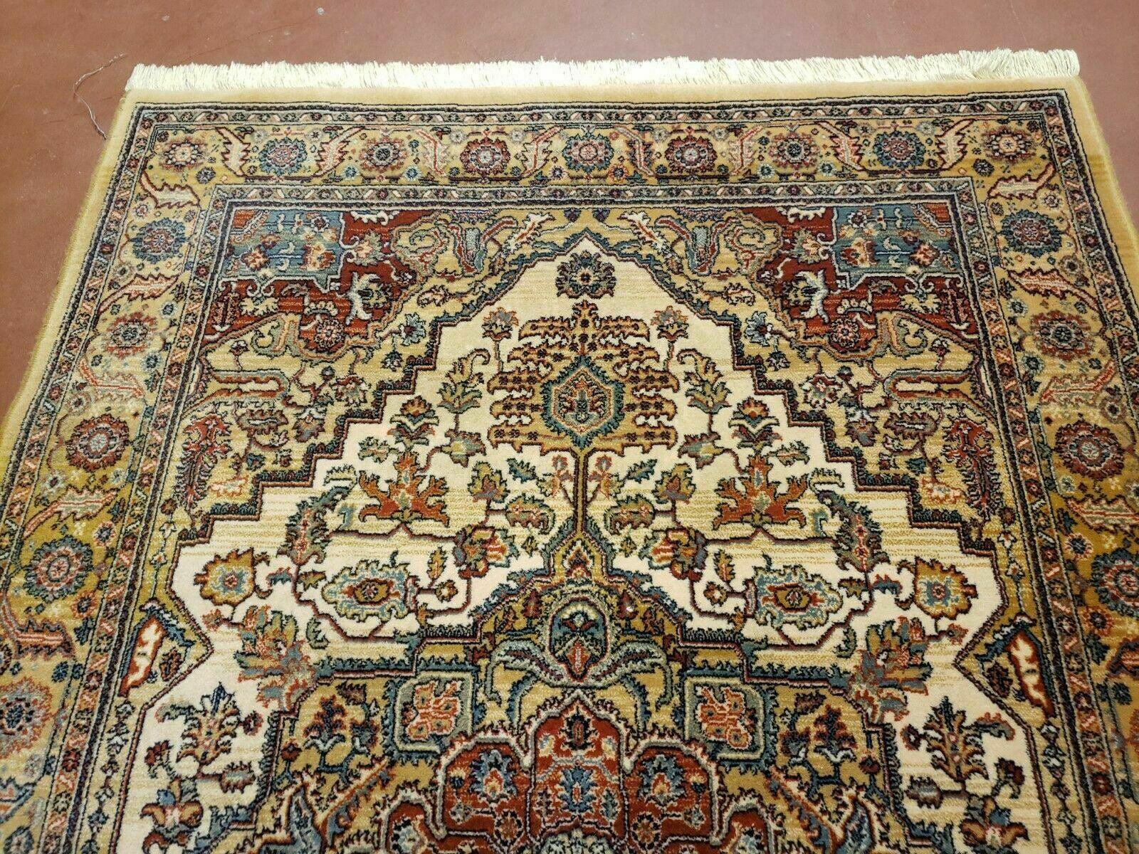 3' 11" X 6' Beshir Wool Power Loomed Rug Herizz Moth Proof Beauty - Jewel Rugs