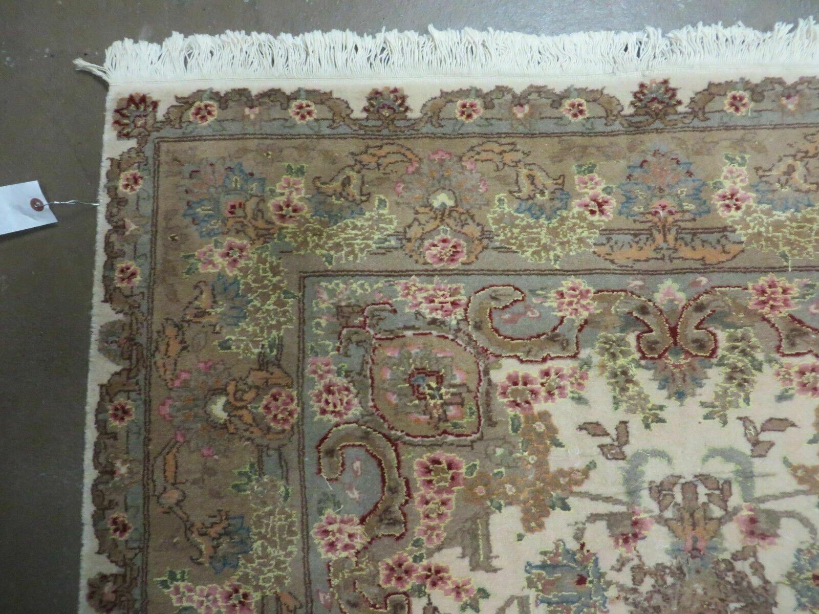 4' X 6' Vintage Handmade Fine Chinese Floral Oriental Wool Rug Beauty Details - Jewel Rugs