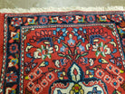 2' 5" X 4' 3" Semi Antique Handmade Wool India Floral Oriental Rug Red Nice - Jewel Rugs