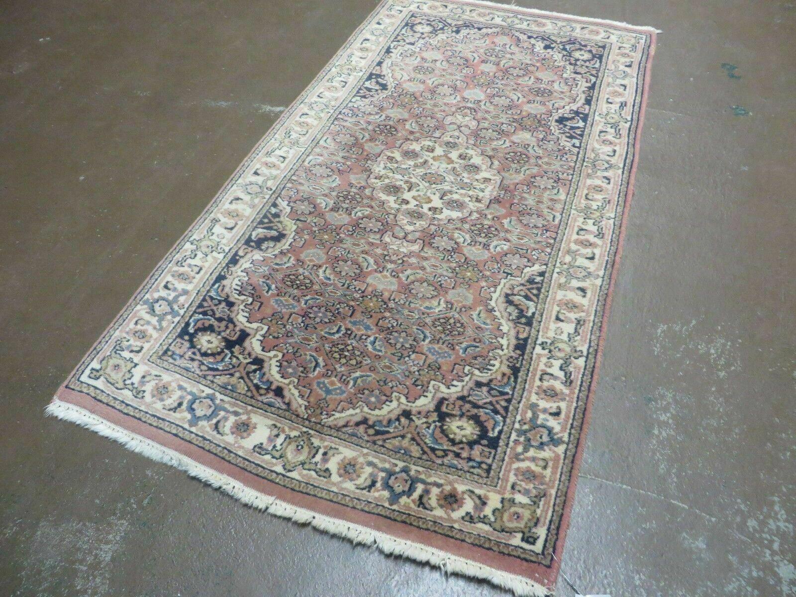 2' X 4' Vintage Handmade India Floral Oriental Jaipur Wool Rug Carpet NICE - Jewel Rugs