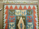 2' 7" X 4' Vintage Turkish Kilim Handmade Flat Weave Wool Rug Veg Dye Nice - Jewel Rugs