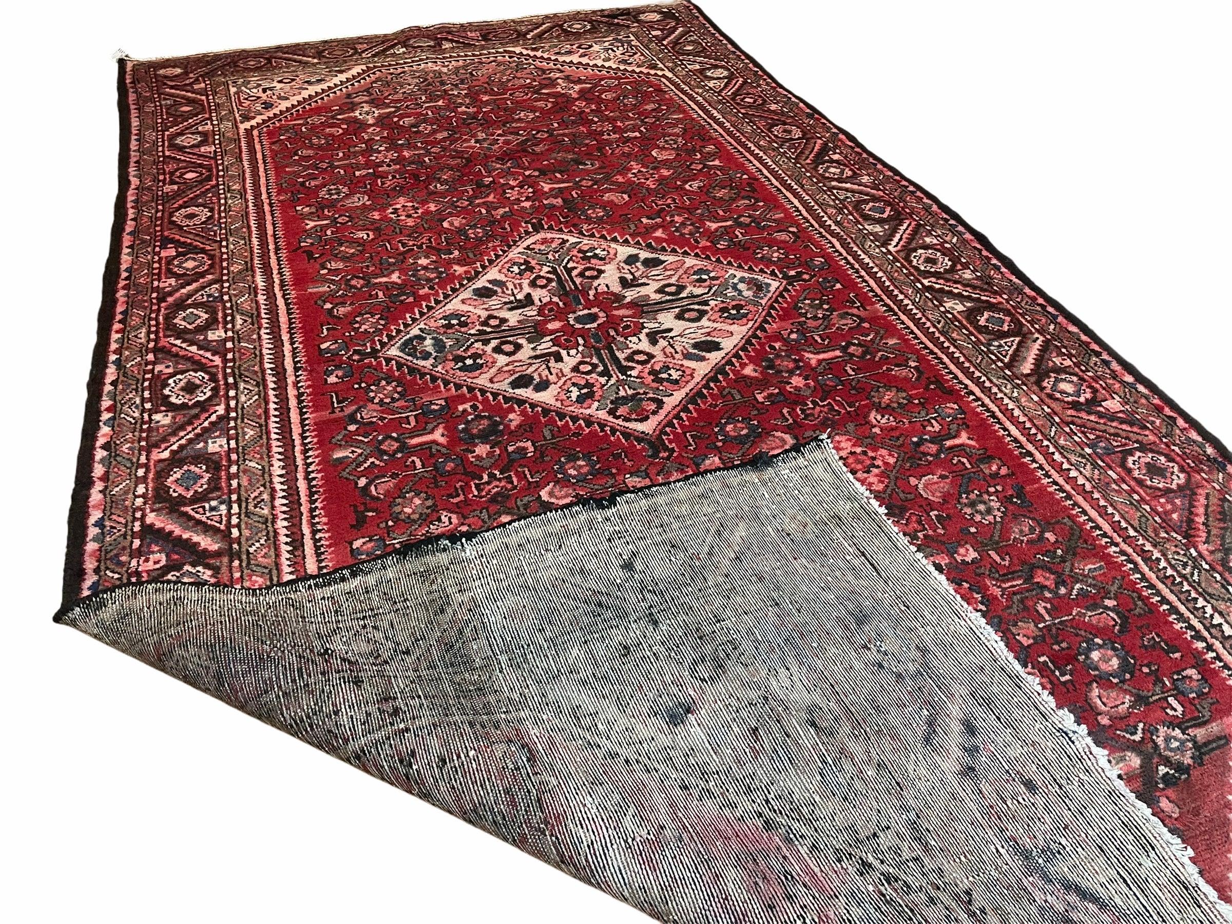 5.5 X 10 Antique Handmade Wool Tribal Gallery Rug All Over Red Runner Corridor - Jewel Rugs