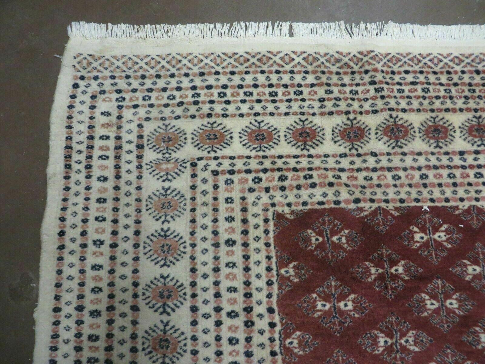 9' X 12' Vintage Handmade Fine Bokhara Turkoman Yamud Pakistan Wool Rug Nice - Jewel Rugs