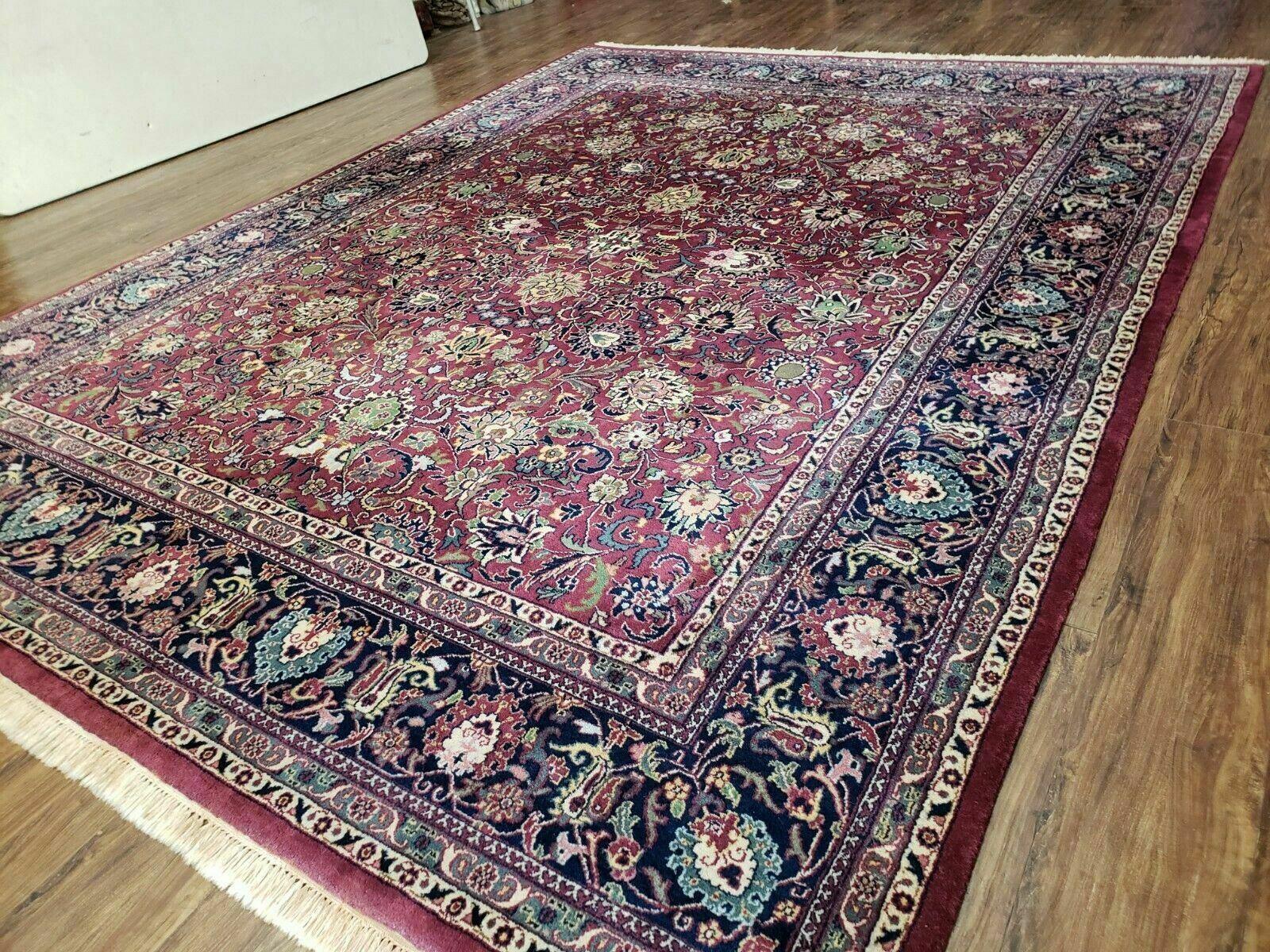 8' x 10' Handmade Wool Rug Carpet Allover Floral - Jewel Rugs