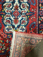 2' 5" X 4' 3" Semi Antique Handmade Wool India Floral Oriental Rug Red Nice - Jewel Rugs