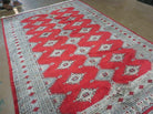 5' X 8' Vintage Handmade Bokhara Turkoman Pakistan Wool Rug Carpet Red Nice - Jewel Rugs