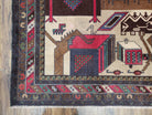 4x6 Handmade Balouch War Afghan Tribal Rug Organic Dyes Tanks Soviet Aggregation - Jewel Rugs