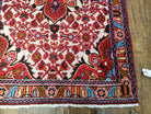 3' 2' X 5' 1" Handmade Floral Wool Rug Red Beige /Ivory - Jewel Rugs