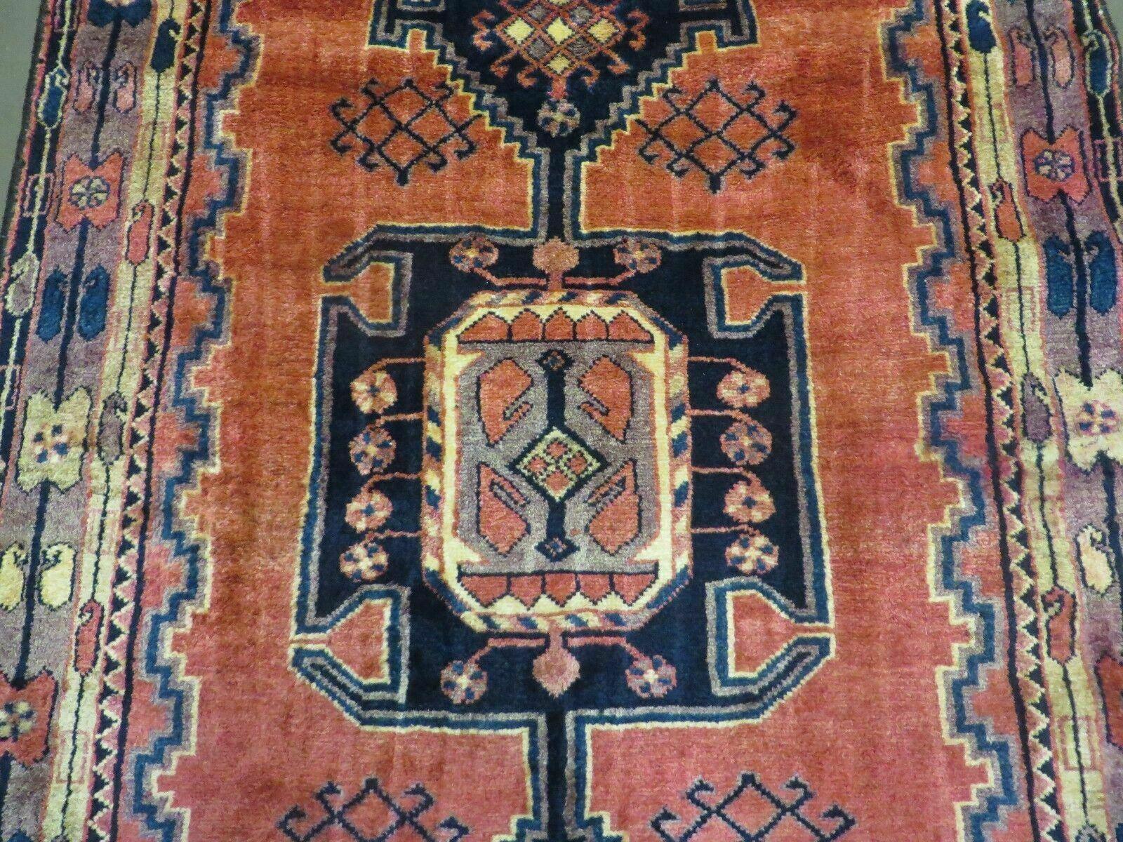 4' 3" X 8' 3" Antique Handmade Turkish Wool Rug # 121 - Jewel Rugs