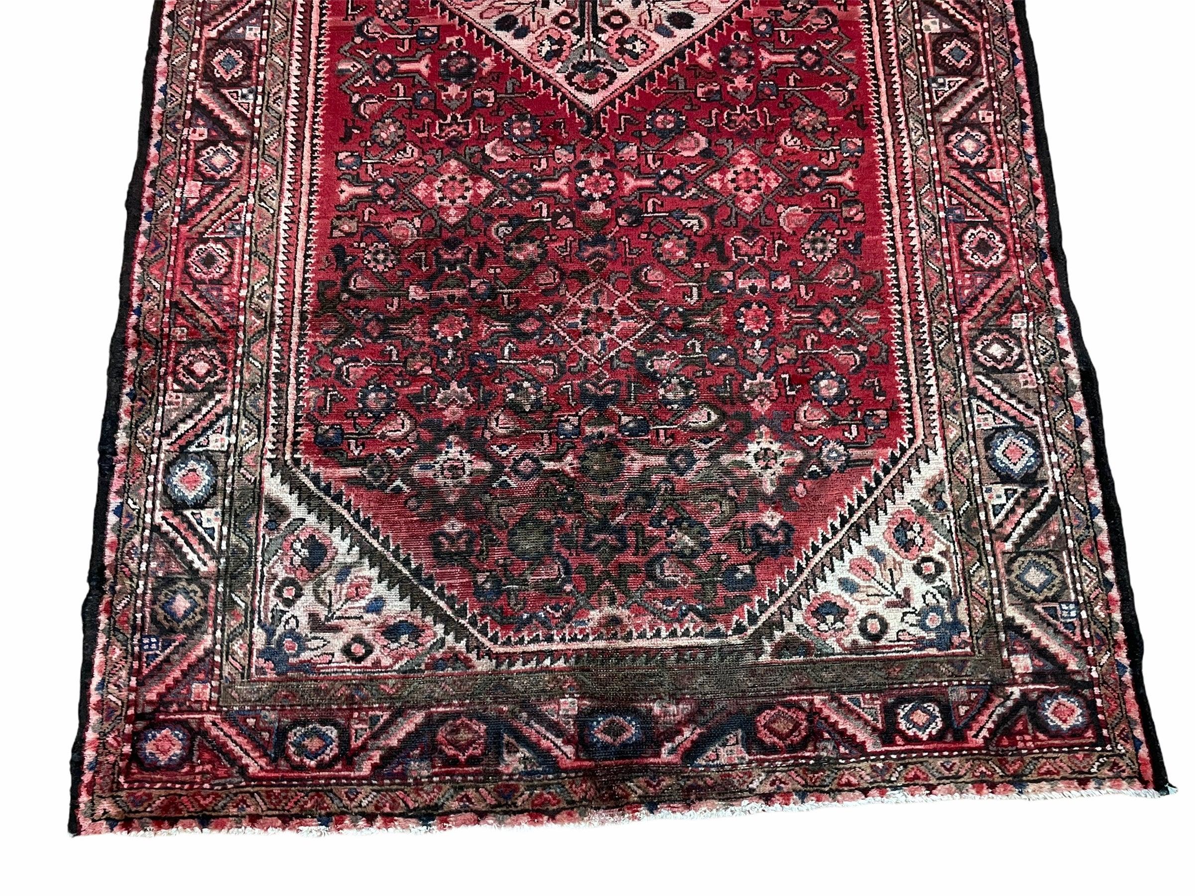 5.5 X 10 Antique Handmade Wool Tribal Gallery Rug All Over Red Runner Corridor - Jewel Rugs