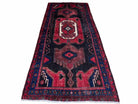 4x10 Antique Runner Handmade Wool Tribal Rug Geometric Organic Dyes Black Red - Jewel Rugs