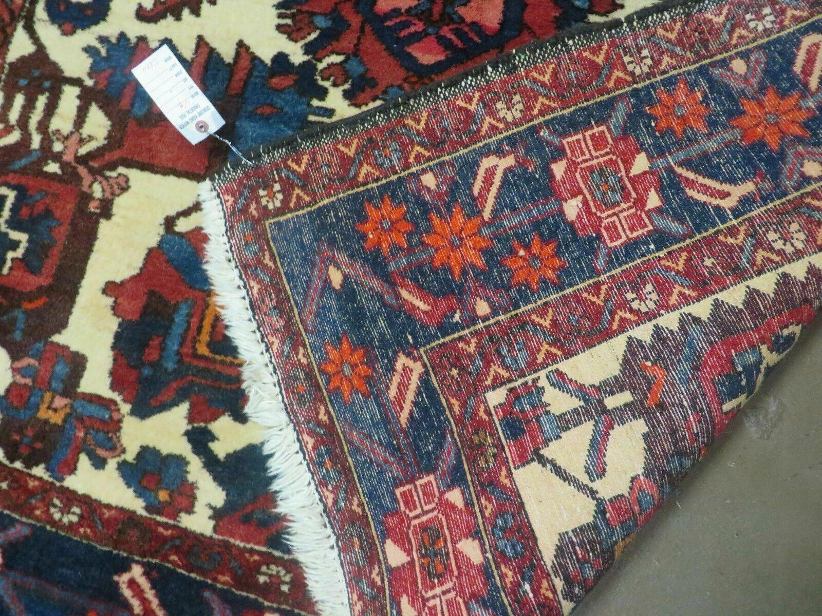 5.5' X 10.5' Antique Handmade Indian Floral Oriental Wool Rug Tribal Veg Dye Nice - Jewel Rugs