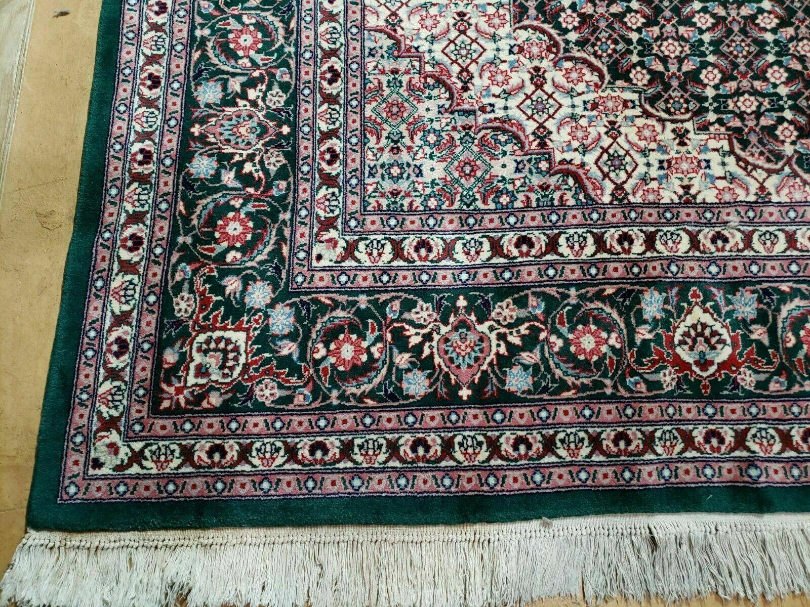 8' X 10' Vintage Fine Handmade India Jaipur Wool Rug Hand knotted Carpet Red - Jewel Rugs