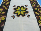 4' x 7' Vintage Folk Art Latin American Mexican Blanket Weaving Wool Kilim Rug - Jewel Rugs