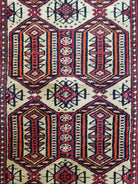 Semi Antique Persian Turkoman Baluch Collectible Rug, Hand-Knoted, Wool, 2'2" x 3'6" - Jewel Rugs