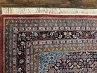 Indo Persian Bidjar Rug 8.5 x 10.3, Herati Mahi Pattern, Allover Medallion, Red Traditional Oriental 8x10 Hand Knotted Wool Carpet, Vintage - Jewel Rugs