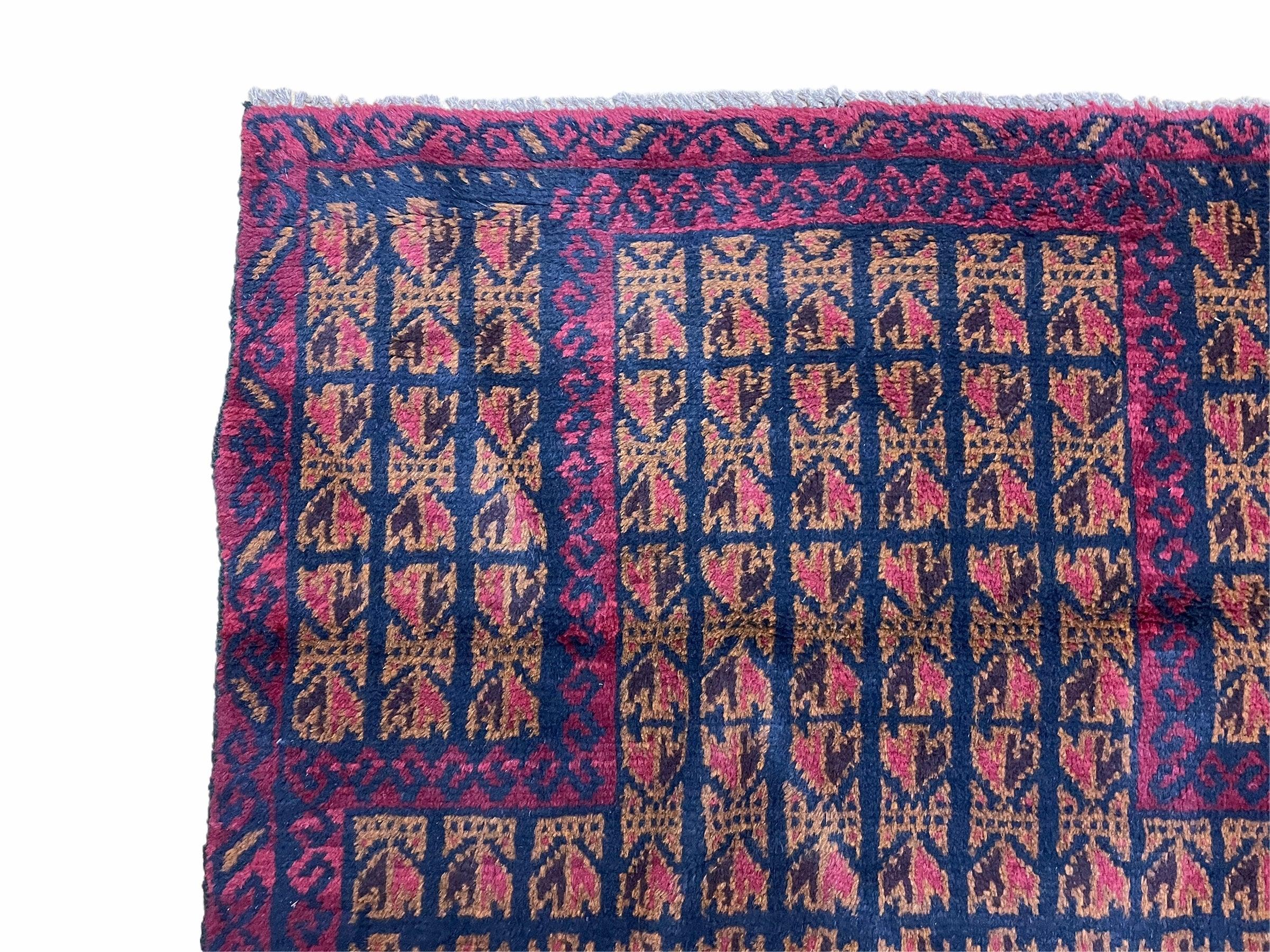 2'10" X 4'6" Vintage Handmade Tribal Wool Rug Balouchi Rug Afghan Rug Brown Nice - Jewel Rugs