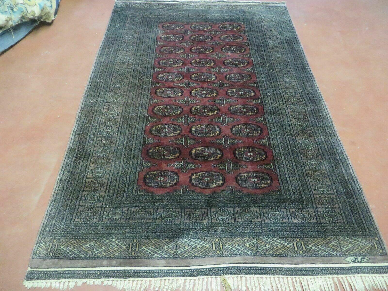 4' X 6' Vintage Handmade Bokhara Turkoman Pakistan Wool Rug Carpet Nice - Jewel Rugs