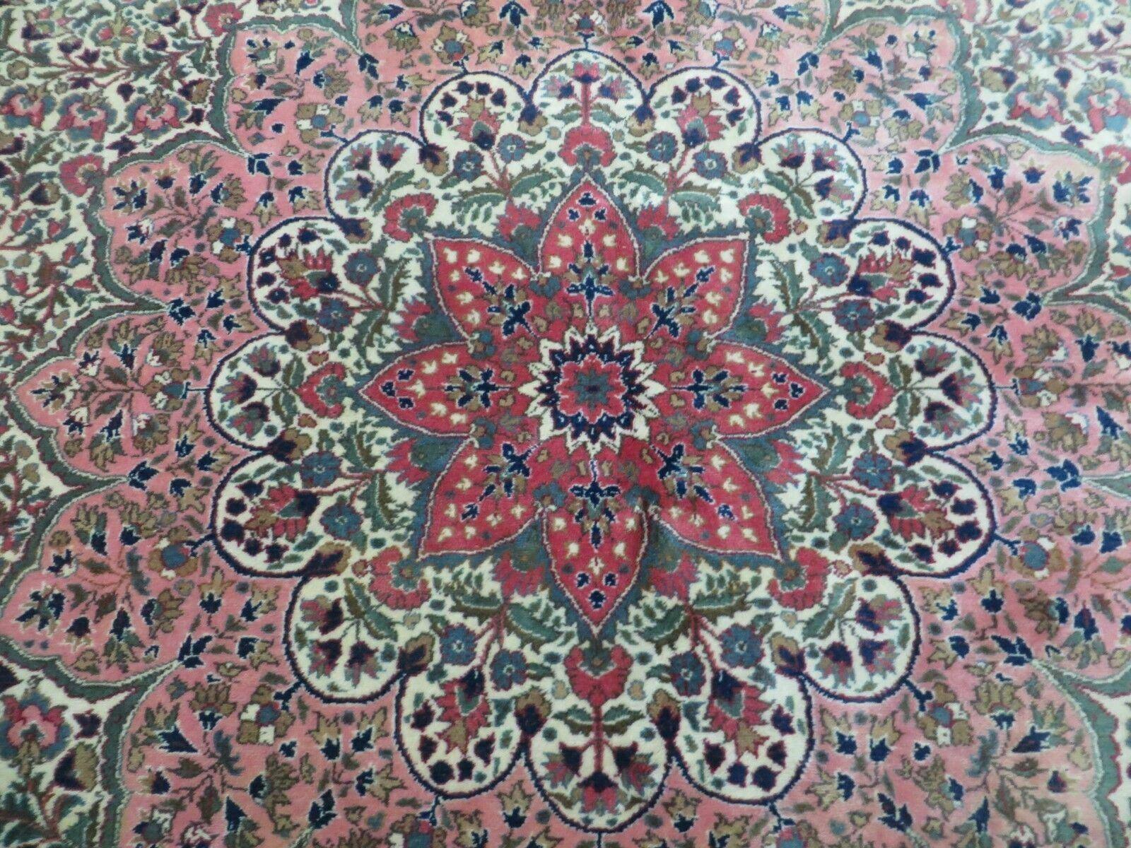 9' X 12' Vintage Fine Handmade India Jaipur Wool Rug Hand knotted Carpet Nice - Jewel Rugs