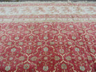 12' X 18' Palace Size Handmade Egyptian Wool Rug Carpet Soft Colors Red & Beige - Jewel Rugs