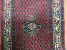 2.5' X 4' Vintage Handmade Indian Amritsar Wool Rug Paisley Design Red - Jewel Rugs