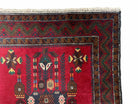 3x5 New Vintage Handmade Wool Rug Tribal Turkoman Balouch Red Tribal Rug Veg Dye - Jewel Rugs