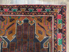 4x6 Handmade Balouch War Afghan Tribal Rug Organic Dyes Colorful 3' 3" x 6' - Jewel Rugs