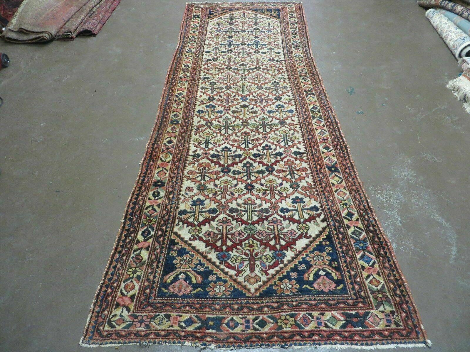 3' 3"X 10' Antique Handmade Caucasian Shirvan Wool Runner Rug Nice - Jewel Rugs