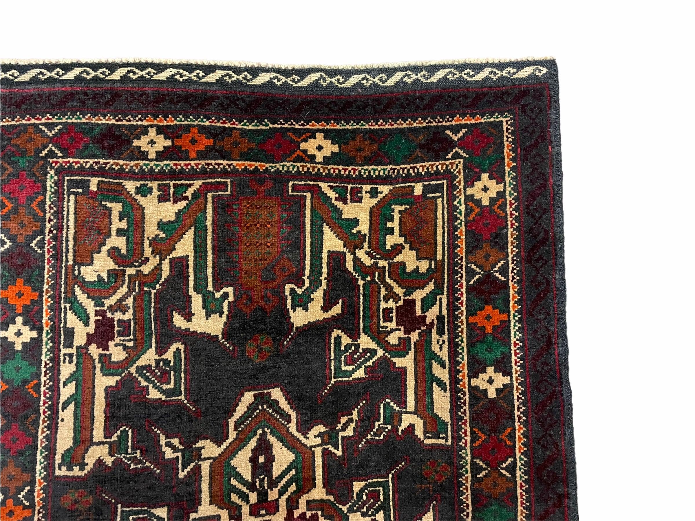 3x5 New Vintage Handmade Hand-Knotted Wool Rug Tribal Turkoman Balouch Boho Rug - Jewel Rugs