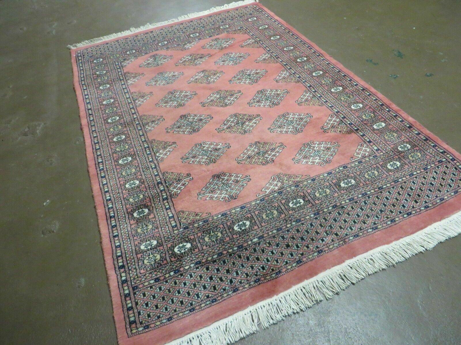 4' X 6' Handmade Turkoman Pakistan Tribal Wool Rug Fine Weave Coral Nice # 839 - Jewel Rugs