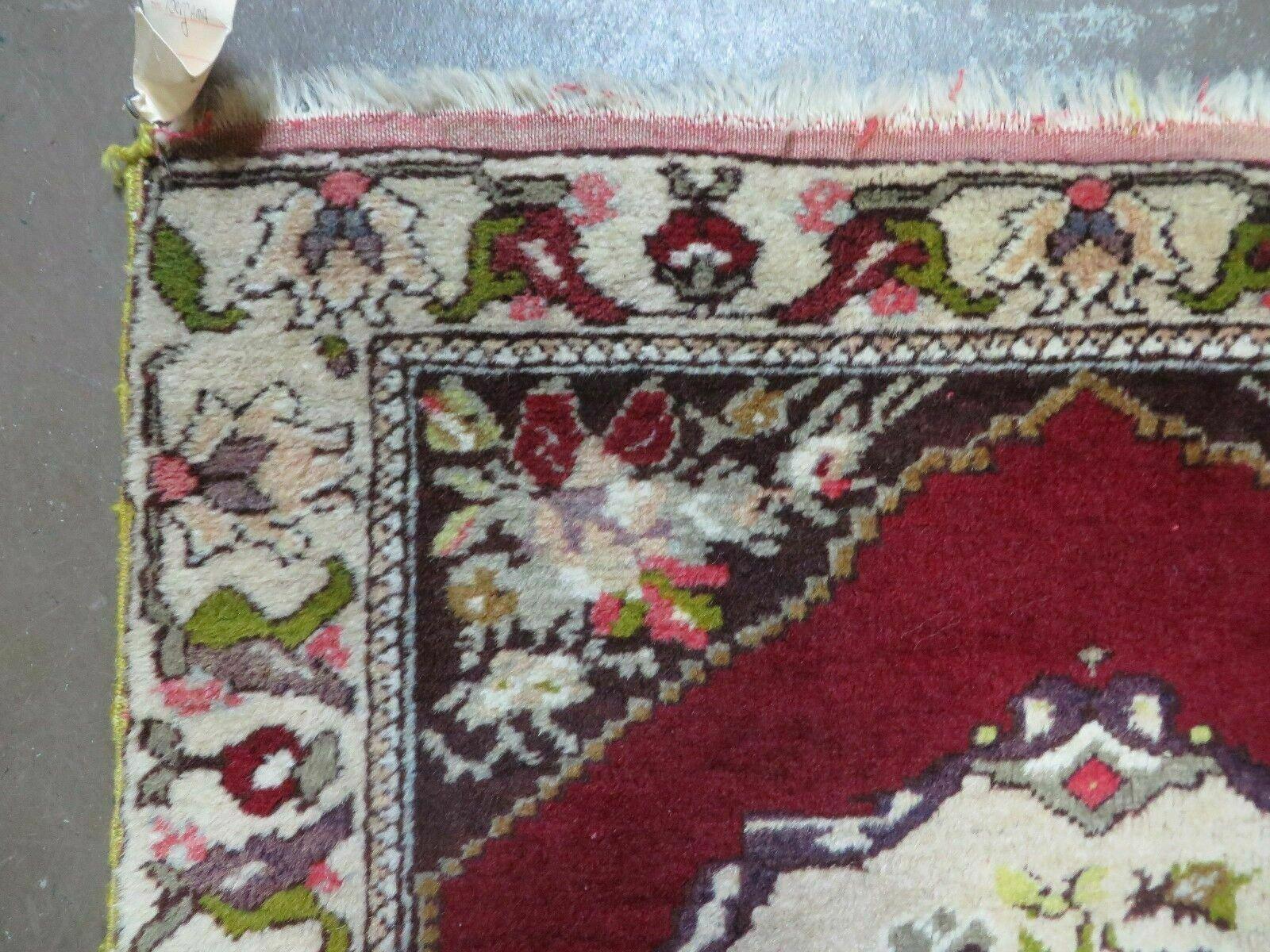 2' X 2' Antique Handmade Turkish Oushak Bergamo Yastik Wool Rug Mat - Jewel Rugs