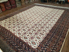 9' 5" X 12' Vintage Handmade Bokhara Turkoman Yamud Pakistan Wool Rug - Jewel Rugs