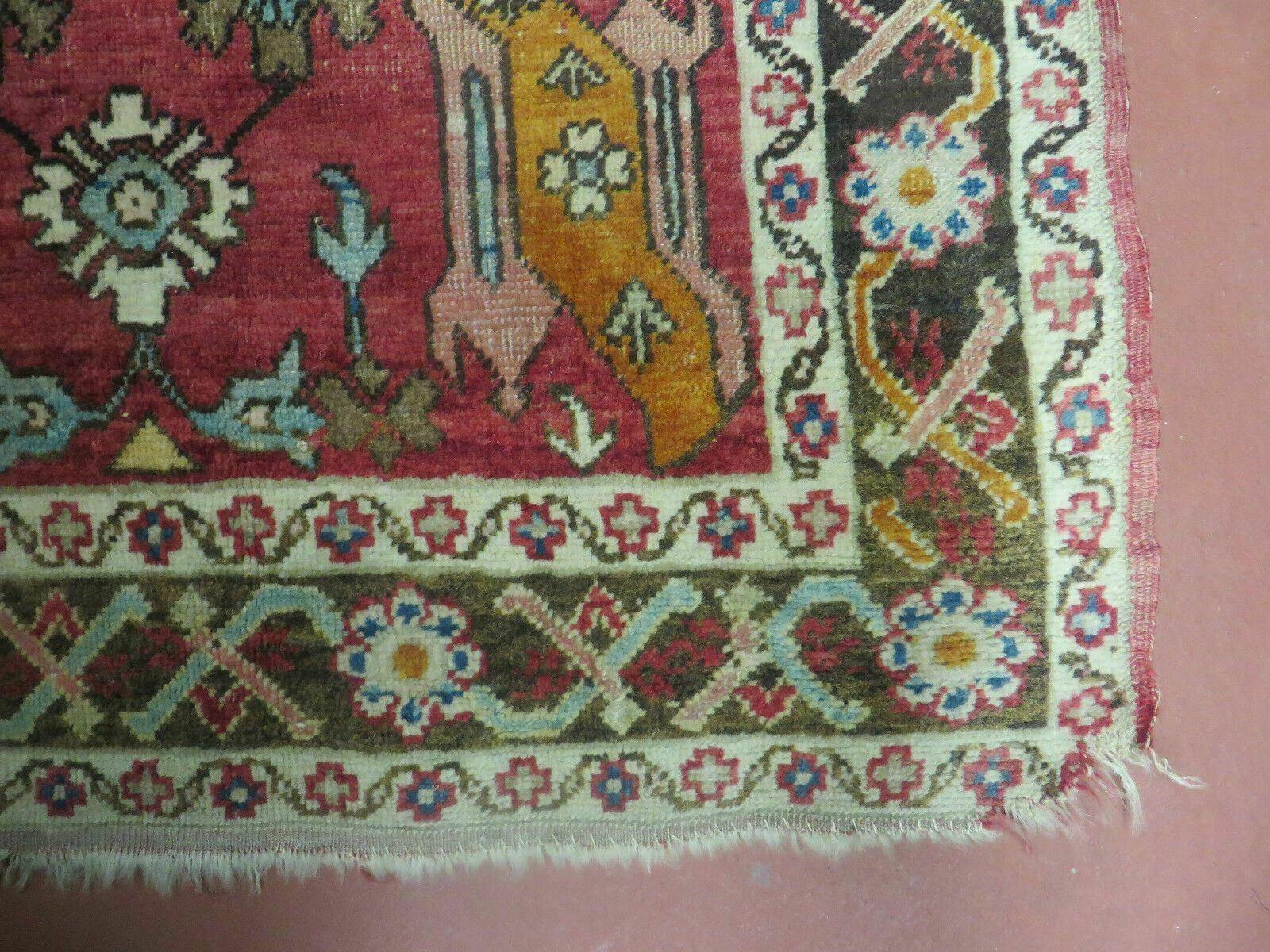 4' x 6' Antique Handmade Turkish Melas Oushak Wool Rug Carpet Nice - Jewel Rugs