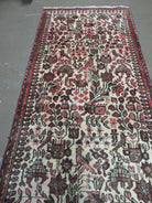 2' 5" X 13' Antique Handmade India Floral Oriental Wool Runner Rug Bird Animal Pictorial # 123 - Jewel Rugs