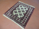 3' X 3' Vintage Handmade Turkoman Bokhara Yamud Wool Rug Nice - Jewel Rugs