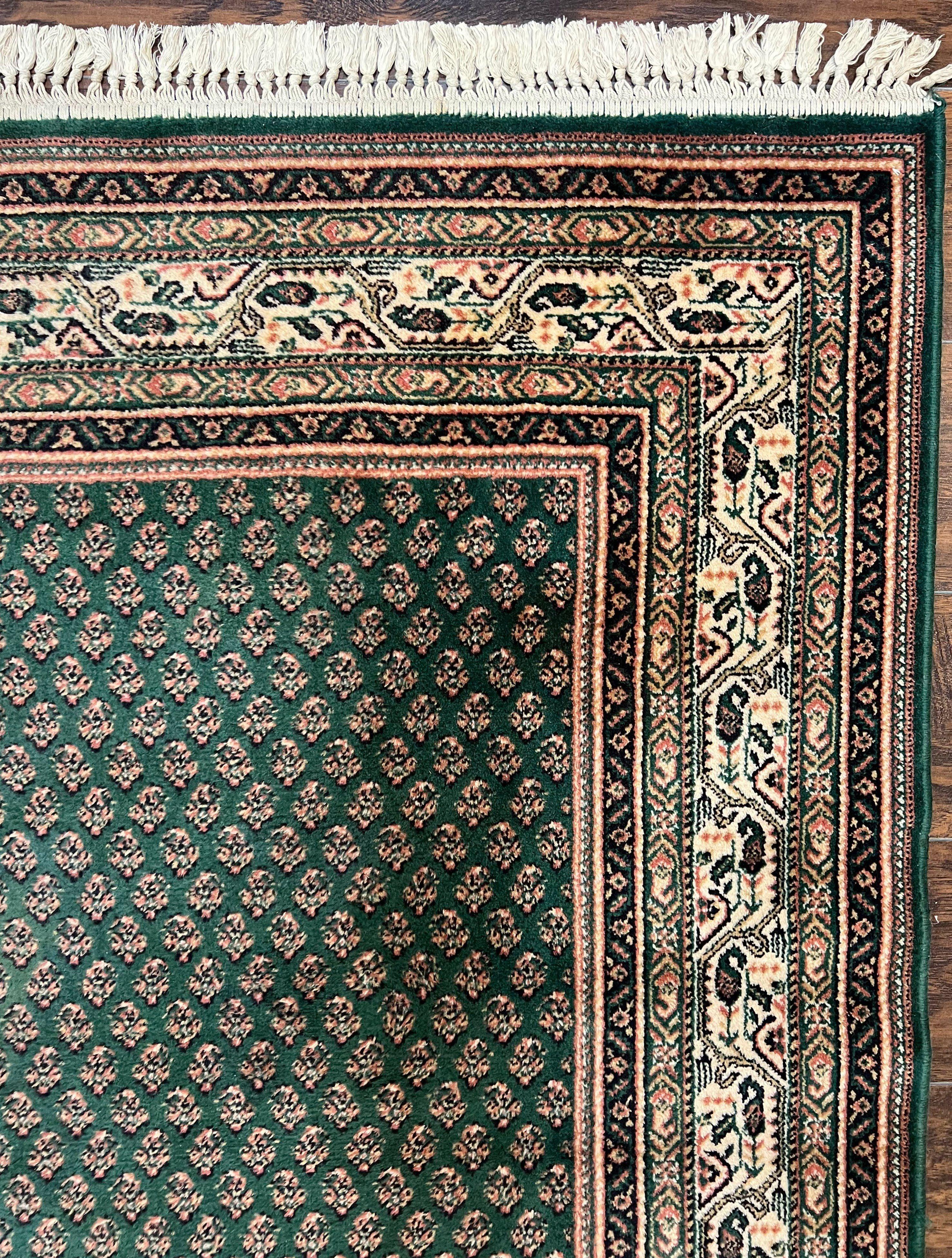 Couristan Rug 6x8, Vintage Oriental Carpet 6 x 8 ft, Belgium Power-Loomed Rug, Green and Cream, Traditional Rug, Boteh Mir Paisley Pattern - Jewel Rugs