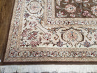 Vintage Pak-Persian Area Rug 9x12, Wool Hand-Knotted Spice Brown & Ivory Traditional Fine Oriental Carpet, Pakistani Carpet, 9 x 12 Fine Rug - Jewel Rugs