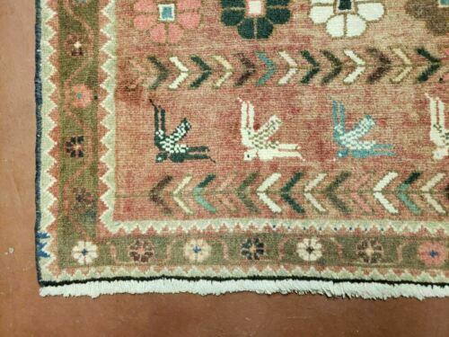 2' 7" X 4' 2" Antique Handmade Turkish Wool Rug Veg Dye Bird Fly - Jewel Rugs