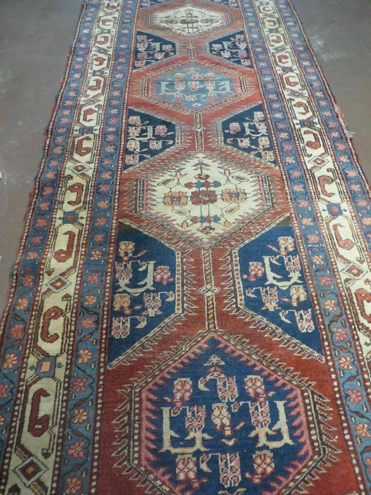 3' 5" X 16' Antique Handmade Turkish Wool Runner Rug Nice - Jewel Rugs