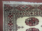 2' 7"X 7' Handmade Finely Knotted Pakistani Turkoman Bokhara Detailed Wool Rug - Jewel Rugs