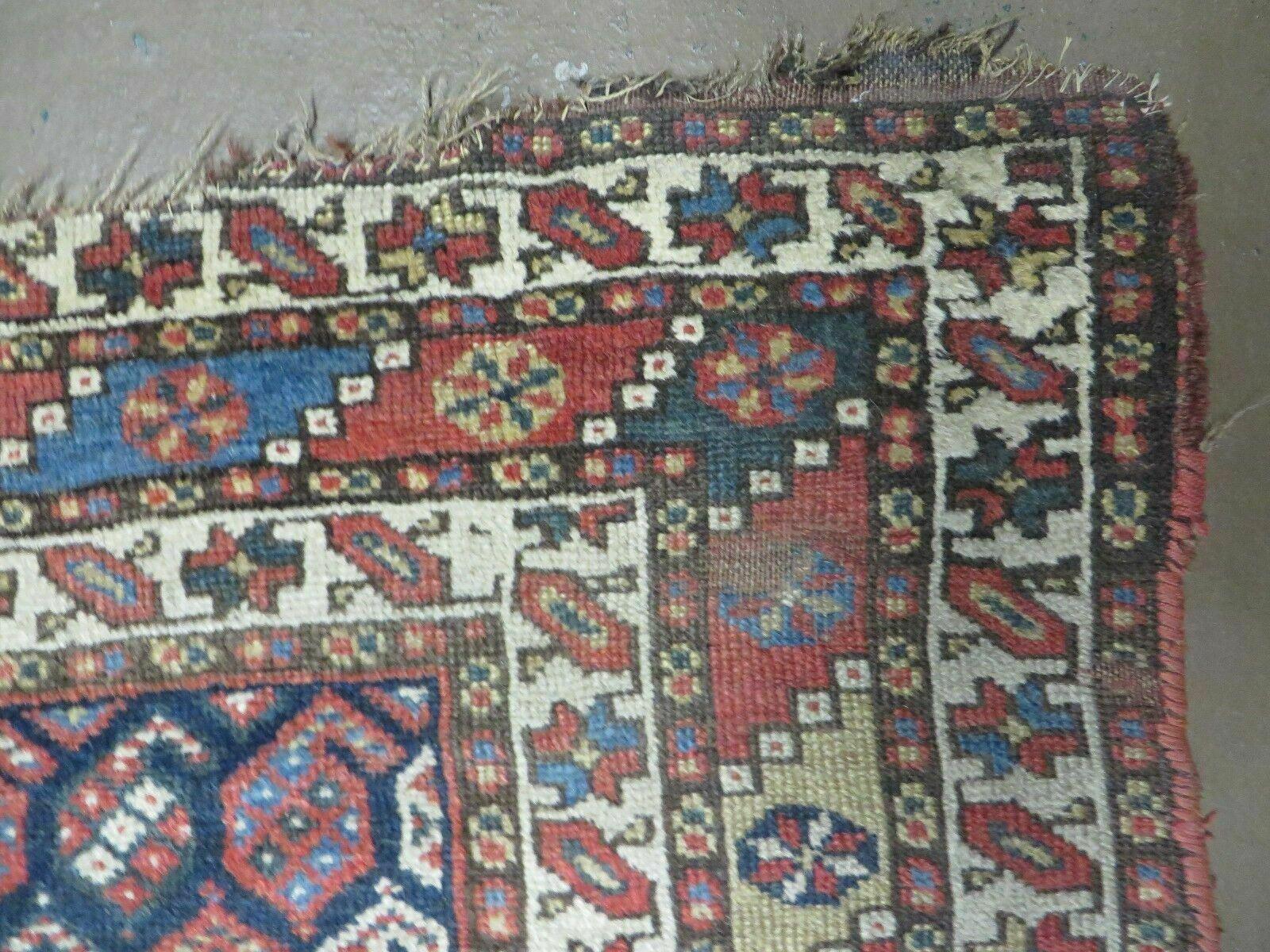 3' 5" X 7' Antique Handmade Caucasian Wool Rug Tribal Nice - Jewel Rugs