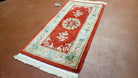 Vintage Chinese Rug, Small Red & Beige Chinese Carpet, Flowers Rug, Hand Knotted Wool Accent Rug, 2' 4" x 4' 8", 2x4, 2x5 - Jewel Rugs