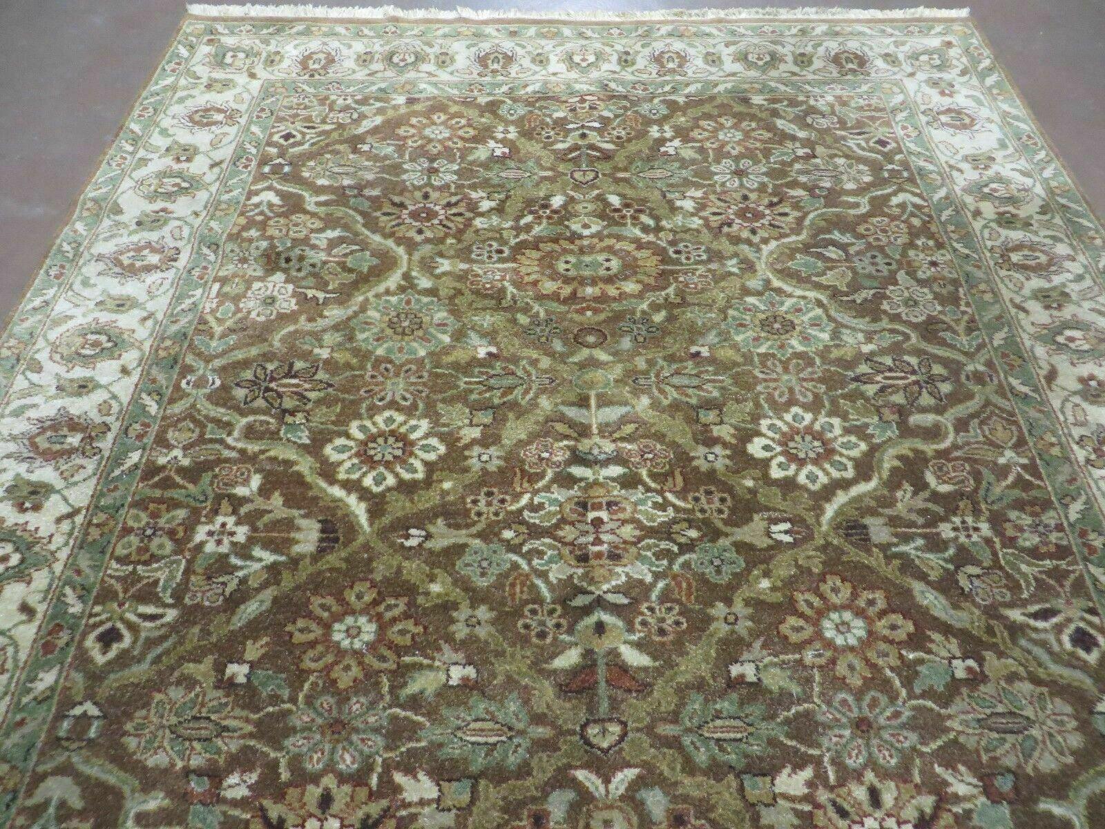 6' X 9' Vintage Handmade India Agra Rug Vegetable Dyes Tea Washed Nice # 819 - Jewel Rugs