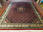 Indian Rug 9x12 Red Indo Bidjar Rug 9x12 Vintage Rug Allover Pattern Medallion Rug Wool Rug Nice Persian Design - Jewel Rugs