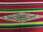 6' 7" X 8' Antique Handwoven Mexican Saltillo Blanket Rug Serape Wall Hanging - Jewel Rugs