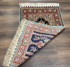 Silk Turkish Hereke Prayer Rug 2.3 x 3.7, Hand Knotted Fine Hereke Carpet, Signature from Master Weave, Flowers Vase Birds Prayer Arch, Nice - Jewel Rugs