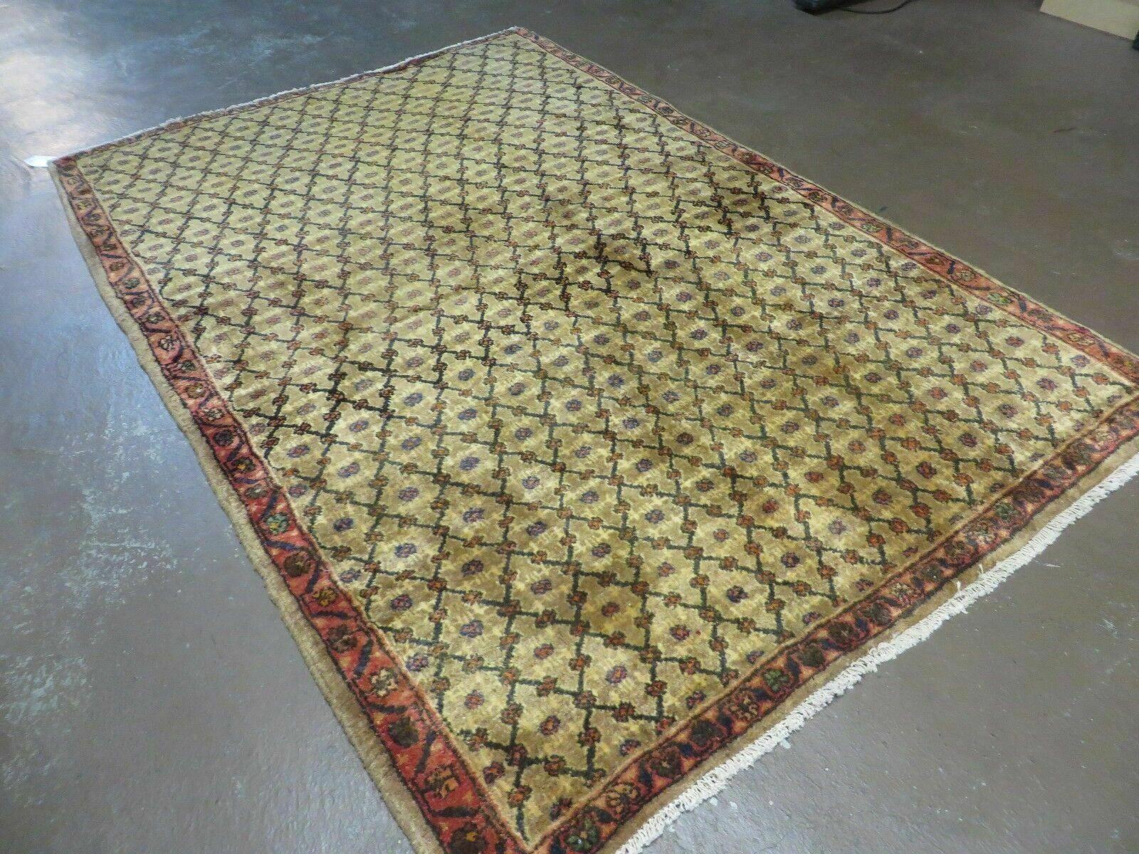 4' X 6' Handmade Indian Allover Wool Rug Camel Hair Color #119 - Jewel Rugs